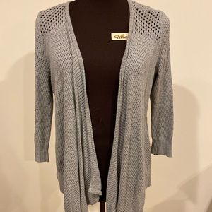 American Eagle Gray Cardigan with Tapered Front